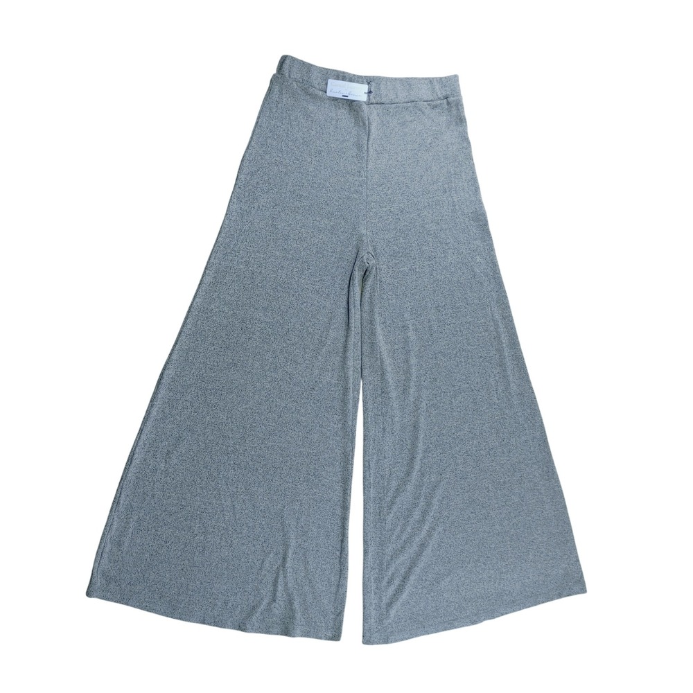 Hunter & Brown Casual Luxury Wide Leg Knit Pants Heather Brown  Size XL